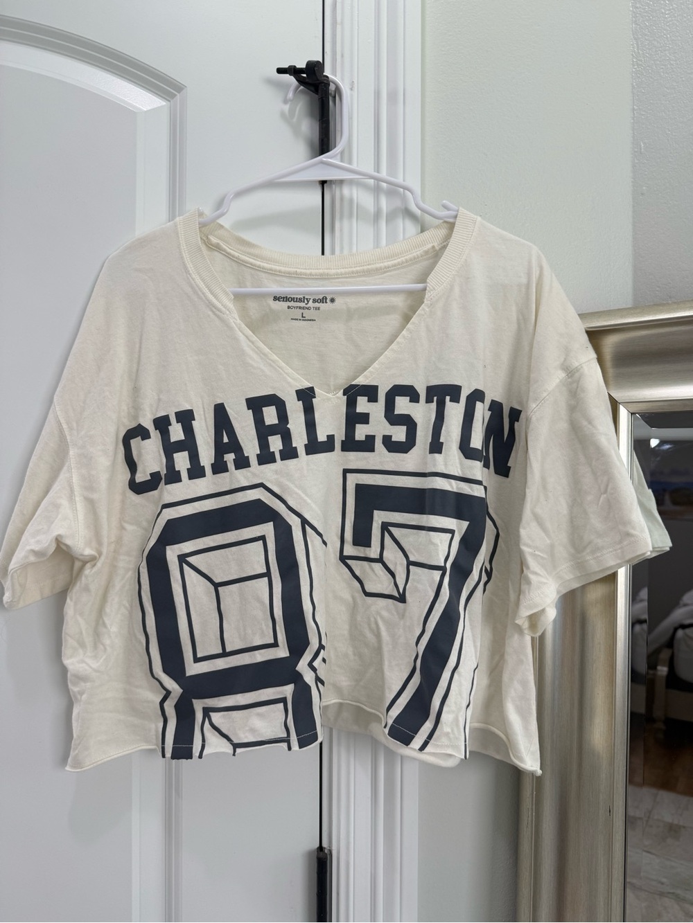 Aéropostale Charleston 87 Cropped Tee - White